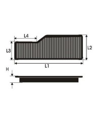 Filtro dell'aria Green Filters P965006