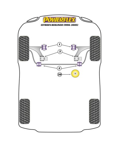 Silentblock Powerflex PFF50-306R Supporto motore Silentblock Powerflex PFF50-306R Supporto motore