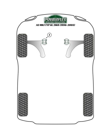 Silentblock Powerflex PFF3-610 Delantera Posteriore Silentblock Powerflex PFF3-610 Delantera Posteriore