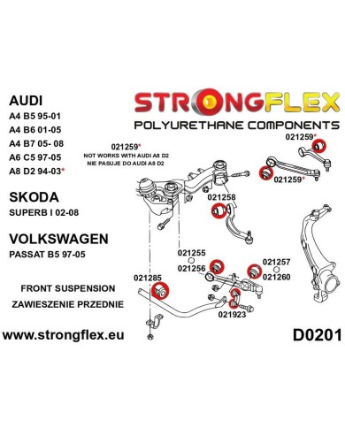 Silentblock Strongflex STF021260AX2 Inferiore Delantera 2 Pezzi Silentblock Strongflex STF021260AX2 Inferiore Delantera 2 Pezzi