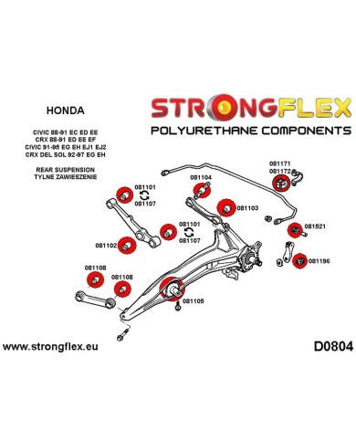Silentblock Strongflex STF081101AX4 Telaio 4 Pezzi Silentblock Strongflex STF081101AX4 Telaio 4 Pezzi