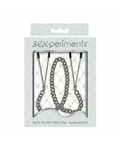 Morsetti per Capezzoli Tug On My Heart Sexperiments SS510-84 Morsetti per Capezzoli Tug On My Heart Sexperiments SS510-84