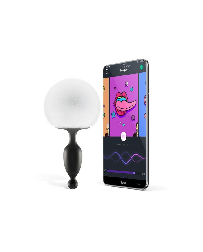 Plug Anale Magic Motion Bianco Nero Plug Anale Magic Motion Bianco Nero