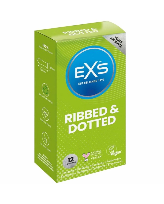 Preservativi EXS Ribbed 12 Unità