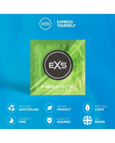 Preservativi EXS Ribbed 12 Unità
