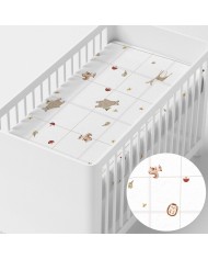 Lenzuolo con angoli HappyFriday MINI Bianco Multicolore 60 x 120 x 14 cm Lenzuolo con angoli HappyFriday MINI Bianco Multicolore 60 x 120 x 14 cm