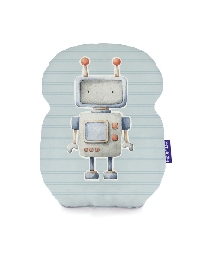 Cuscino HappyFriday HF Mini Multicolore Robot 40 x 30 cm Cuscino HappyFriday HF Mini Multicolore Robot 40 x 30 cm