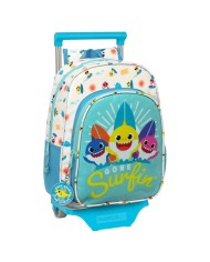 Trolley per la Scuola Baby Shark Surfing Azzurro Bianco 26 x 34 x 11 cm Trolley per la Scuola Baby Shark Surfing Azzurro Bianco 26 x 34 x 11 cm