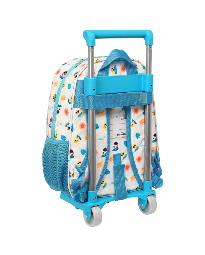 Trolley per la Scuola Baby Shark Surfing Azzurro Bianco 26 x 34 x 11 cm Trolley per la Scuola Baby Shark Surfing Azzurro Bianco 26 x 34 x 11 cm