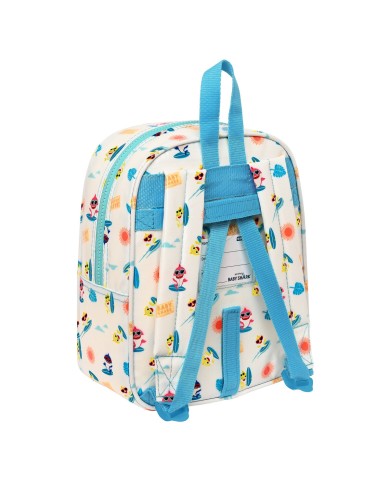 Zaino per Bambini Baby Shark Surfing Azzurro Bianco 22 x 27 x 10 cm
