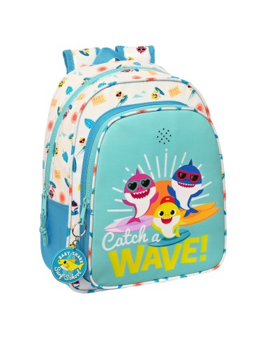 Zaino Scuola Baby Shark Surfing Azzurro Bianco 27 x 33 x 10 cm Zaino Scuola Baby Shark Surfing Azzurro Bianco 27 x 33 x 10 cm