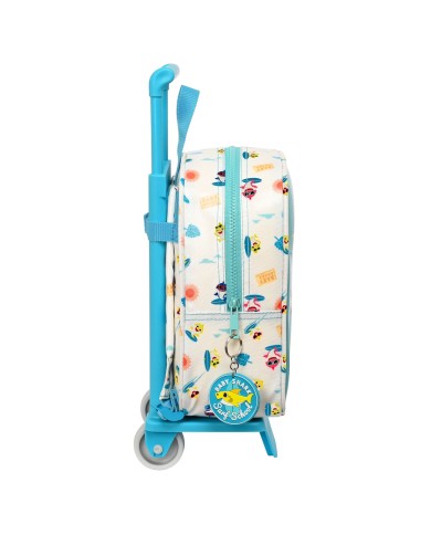 Trolley per la Scuola Baby Shark Surfing Azzurro Bianco 22 x 27 x 10 cm