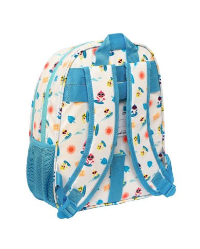 Zaino Scuola Baby Shark Surfing Azzurro Bianco 27 x 33 x 10 cm Zaino Scuola Baby Shark Surfing Azzurro Bianco 27 x 33 x 10 cm