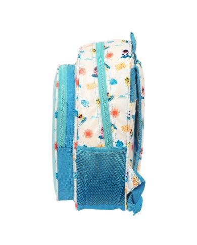 Zaino Scuola Baby Shark Surfing Azzurro Bianco 27 x 33 x 10 cm