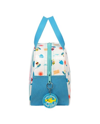 Portamerenda Termico Baby Shark Surfing Azzurro Bianco 19 x 22 x 14 cm