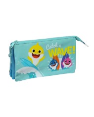 Astuccio Doppio Baby Shark Surfing Azzurro Bianco 12.5 x 19.5 x 4 cm (28 Pezzi) Astuccio Doppio Baby Shark Surfing Azzurro Bianco 12.5 x 19.5 x 4 cm (28 Pezzi)