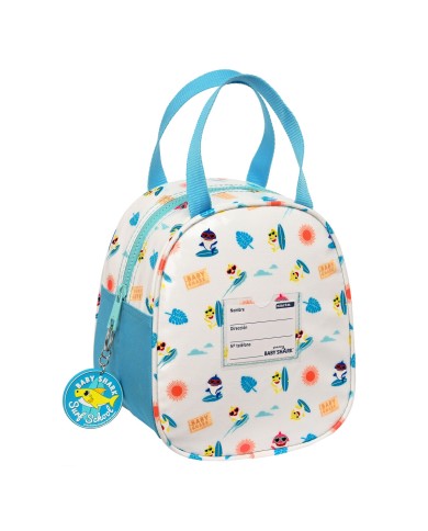 Portamerenda Termico Baby Shark Surfing Azzurro Bianco 19 x 22 x 14 cm