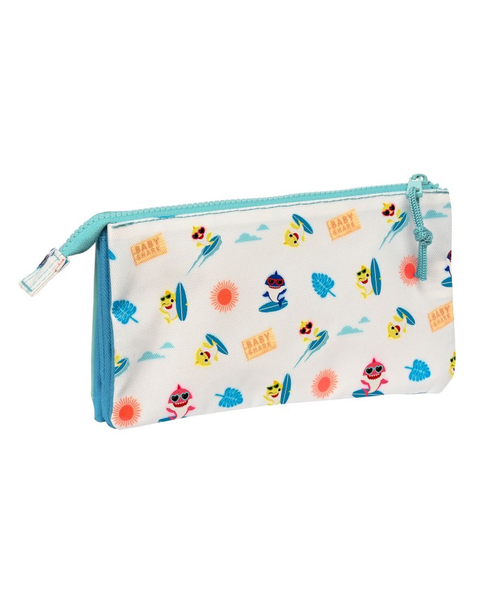 Portaoggetti Doppio Baby Shark Surfing Azzurro Bianco 22 x 12 x 3 cm Portaoggetti Doppio Baby Shark Surfing Azzurro Bianco 22 x 12 x 3 cm