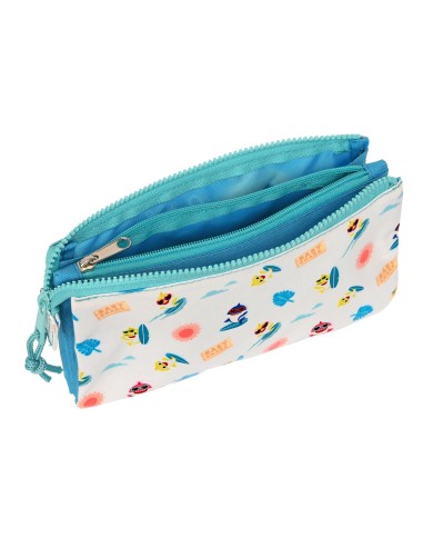 Portaoggetti Doppio Baby Shark Surfing Azzurro Bianco 22 x 12 x 3 cm