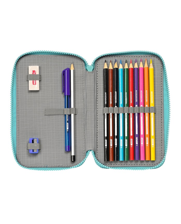 Astuccio Doppio Baby Shark Surfing Azzurro Bianco 12.5 x 19.5 x 4 cm (28 Pezzi) Astuccio Doppio Baby Shark Surfing Azzurro Bianco 12.5 x 19.5 x 4 cm (28 Pezzi)