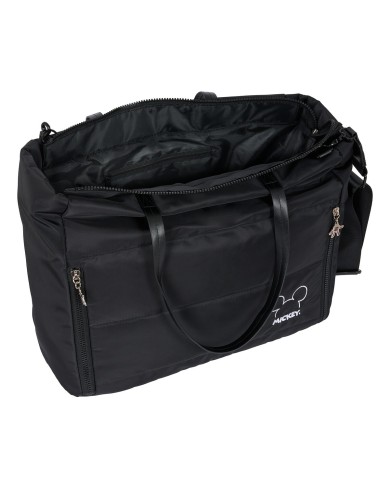 Borsa Mickey Mouse Clubhouse Teen Mood Nero 40 x 31 x 17 cm Trapunta