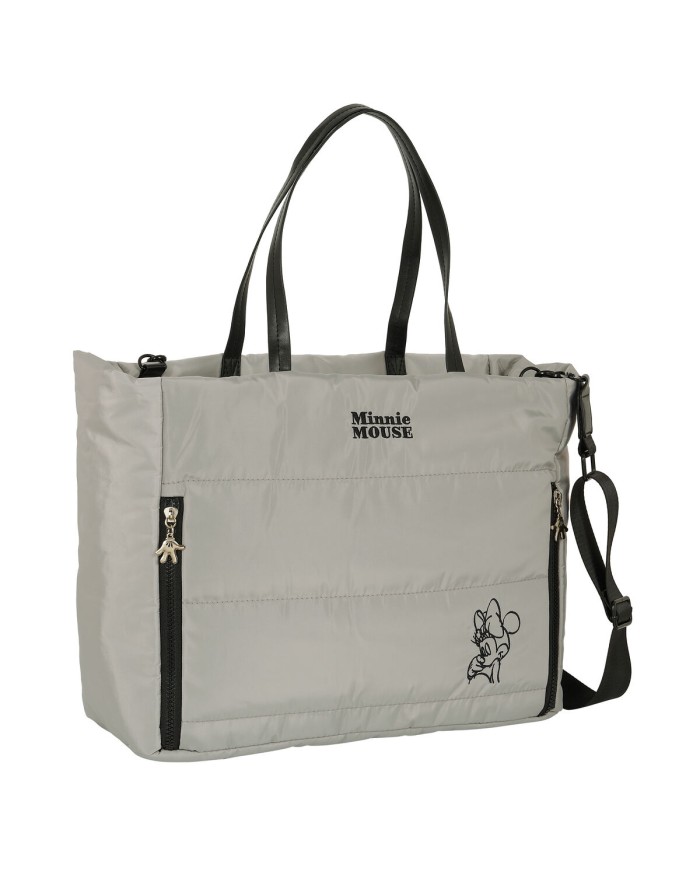 Borsa Minnie Mouse Teen Sand Trapunta Grigio 40 x 31 x 17 cm Borsa Minnie Mouse Teen Sand Trapunta Grigio 40 x 31 x 17 cm