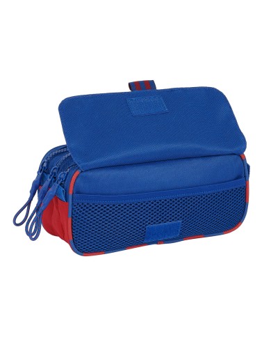 Portaoggetti Doppio F.C. Barcelona Azzurro Rosso Granato 21,5 x 10 x 8 cm