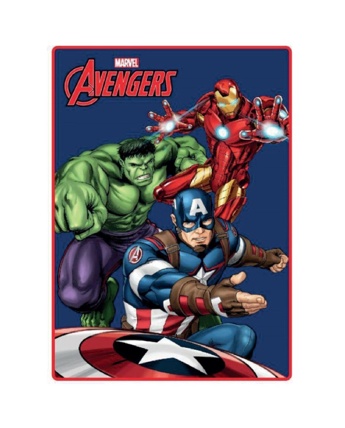 Coperta The Avengers Super heroes 100 x 140 cm Multicolore Poliestere