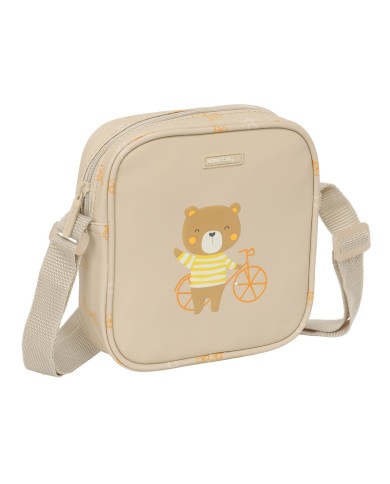 Borsa a Tracolla Safta Orso Beige 16 x 18 x 4 cm Borsa a Tracolla Safta Orso Beige 16 x 18 x 4 cm