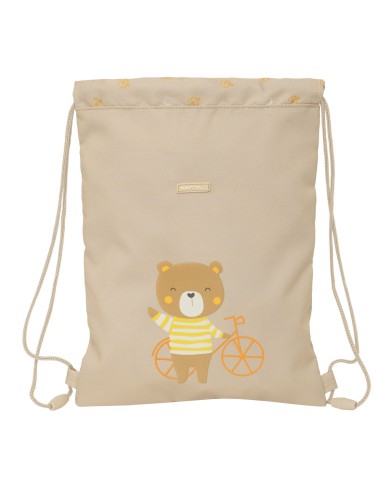 Zainetto con Cordini Safta Osito Beige 26 x 34 x 1 cm Zainetto con Cordini Safta Osito Beige 26 x 34 x 1 cm