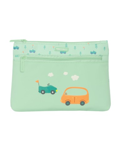Astuccio Scuola Safta Coches Macchine Verde 23 x 16 x 3 cm