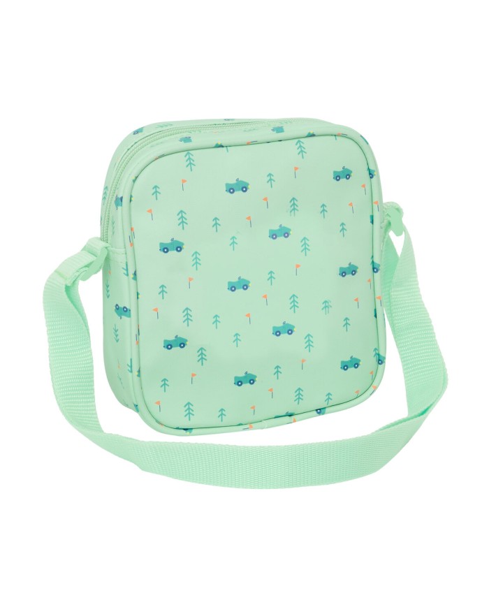Borsa a Tracolla Safta Macchine Verde 16 x 18 x 4 cm