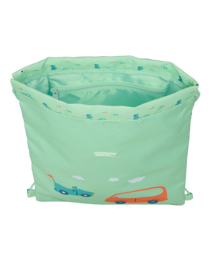 Zainetto con Cordini Safta Coches Verde 26 x 34 x 1 cm Zainetto con Cordini Safta Coches Verde 26 x 34 x 1 cm