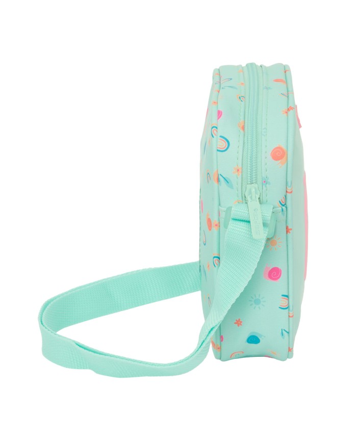 Borsa a Tracolla Safta Caracol Turchese 16 x 18 x 4 cm