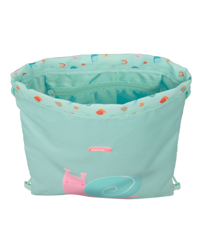 Zainetto con Cordini Safta Caracol Turchese 26 x 34 x 1 cm Zainetto con Cordini Safta Caracol Turchese 26 x 34 x 1 cm
