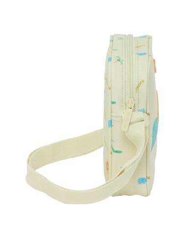 Borsa a Tracolla Safta Giungla Beige 16 x 18 x 4 cm
