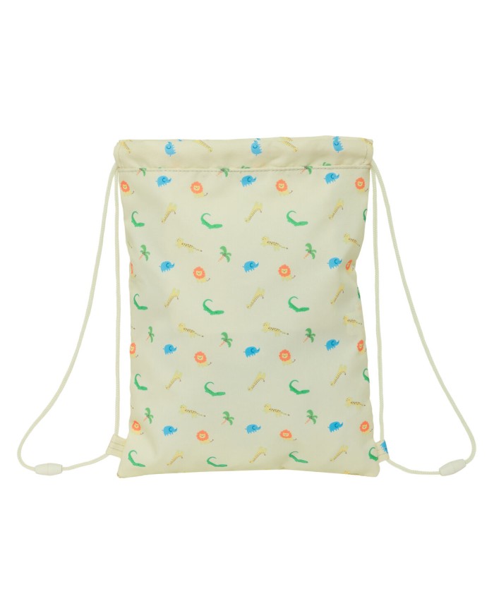 Zainetto con Cordini Safta Selva Bianco 26 x 34 x 1 cm Zainetto con Cordini Safta Selva Bianco 26 x 34 x 1 cm