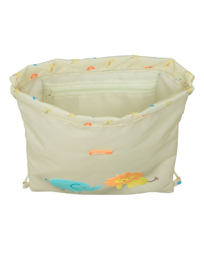 Zainetto con Cordini Safta Selva Bianco 26 x 34 x 1 cm Zainetto con Cordini Safta Selva Bianco 26 x 34 x 1 cm