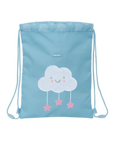 Zainetto con Cordini Safta Nube Azzurro 26 x 34 x 1 cm Zainetto con Cordini Safta Nube Azzurro 26 x 34 x 1 cm