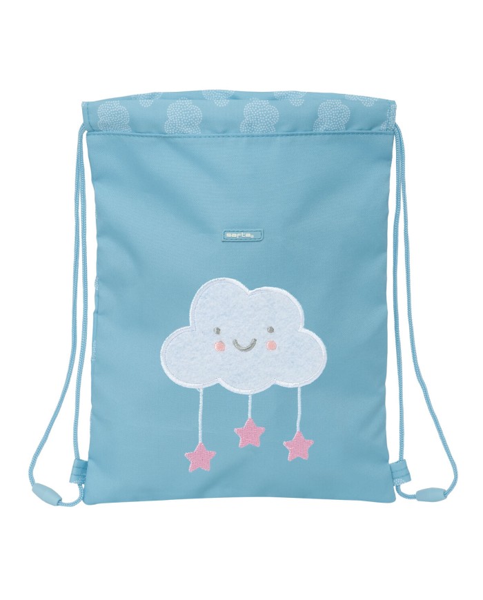 Zainetto con Cordini Safta Nube Azzurro 26 x 34 x 1 cm Zainetto con Cordini Safta Nube Azzurro 26 x 34 x 1 cm