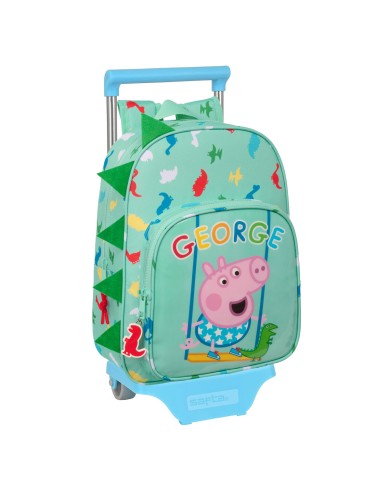 Trolley per la Scuola Peppa Pig George Menta 26 x 34 x 11 cm Trolley per la Scuola Peppa Pig George Menta 26 x 34 x 11 cm