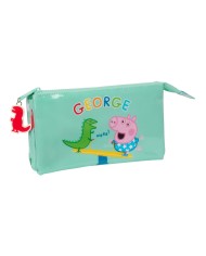 Astuccio Scuola Peppa Pig George Menta 20 x 7 x 7 cm