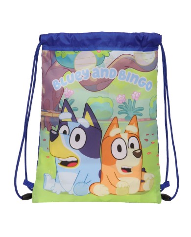 Zainetto con Cordini Bluey Blu Marino 26 x 34 x 1 cm Zainetto con Cordini Bluey Blu Marino 26 x 34 x 1 cm