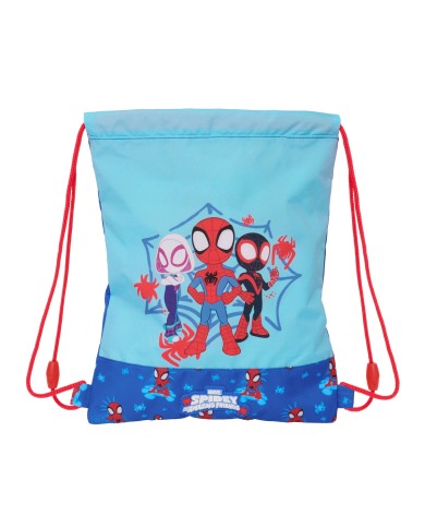 Zainetto con Cordini Spidey Azzurro 26 x 34 x 1 cm Zainetto con Cordini Spidey Azzurro 26 x 34 x 1 cm