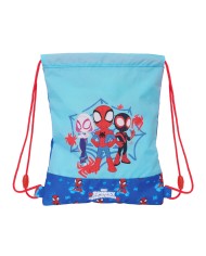 Zainetto con Cordini Spidey Azzurro 26 x 34 x 1 cm