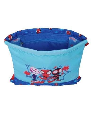 Zainetto con Cordini Spidey Azzurro 26 x 34 x 1 cm