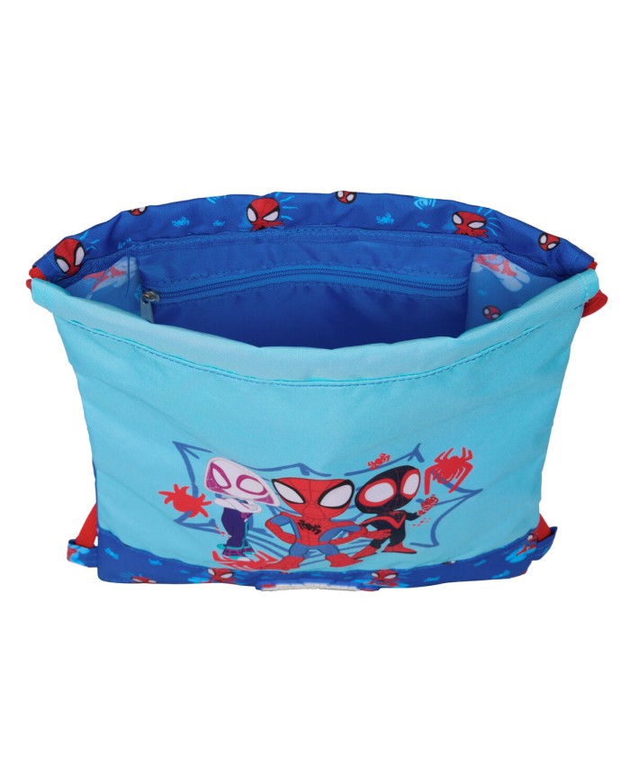 Zainetto con Cordini Spidey Azzurro 26 x 34 x 1 cm