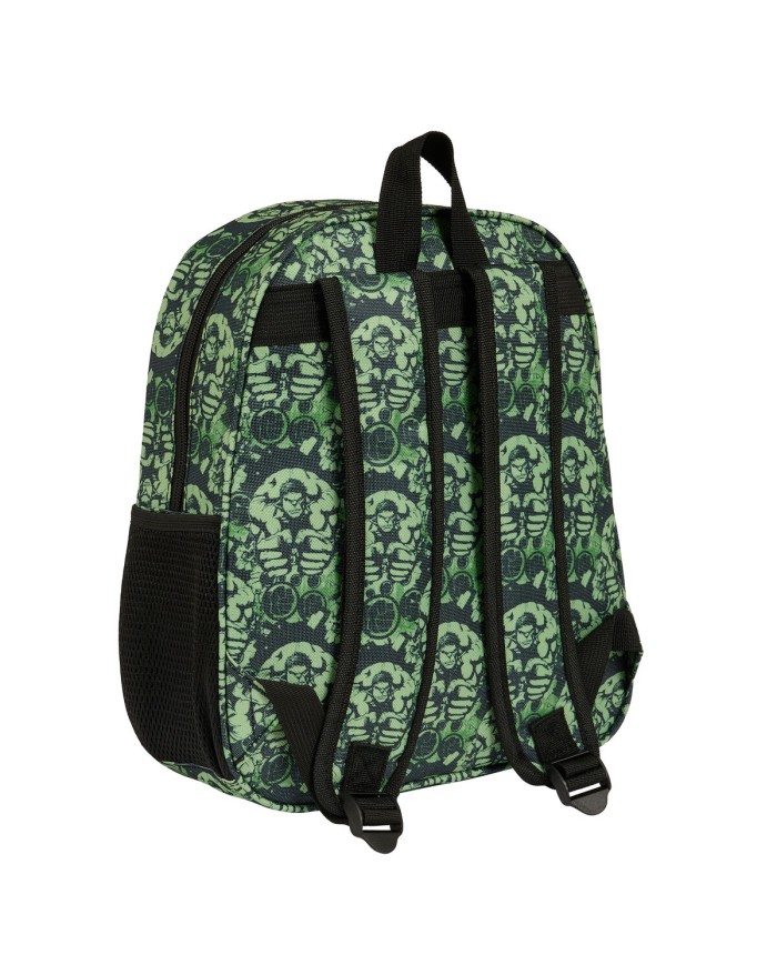 Zaino per Bambini 3D Hulk Nero Verde 27 x 33 x 10 cm