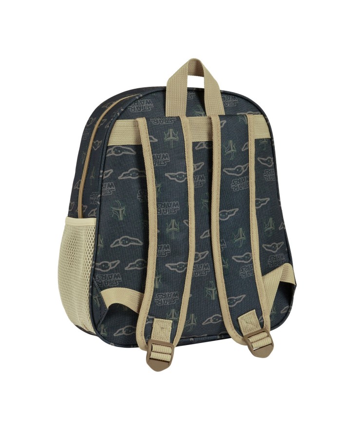 Zaino per Bambini 3D The Mandalorian Nero Beige 27 x 33 x 10 cm Zaino per Bambini 3D The Mandalorian Nero Beige 27 x 33 x 10 cm