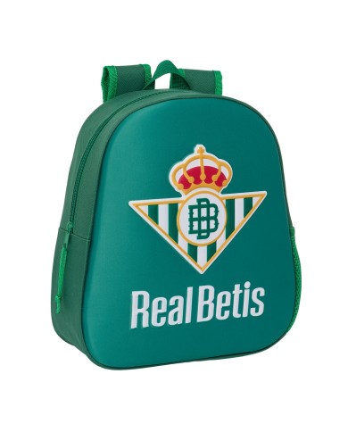 Zaino Scuola 3D Real Betis Balompié Verde 27 x 33 x 10 cm